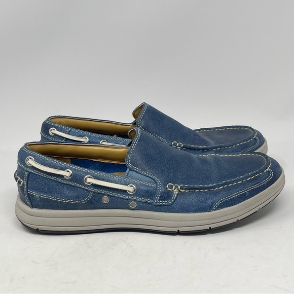 Cole Haan Boat Shoes Mens 9 M Blue Leather Slip On Casual Deck Nautical C12359 main image 14